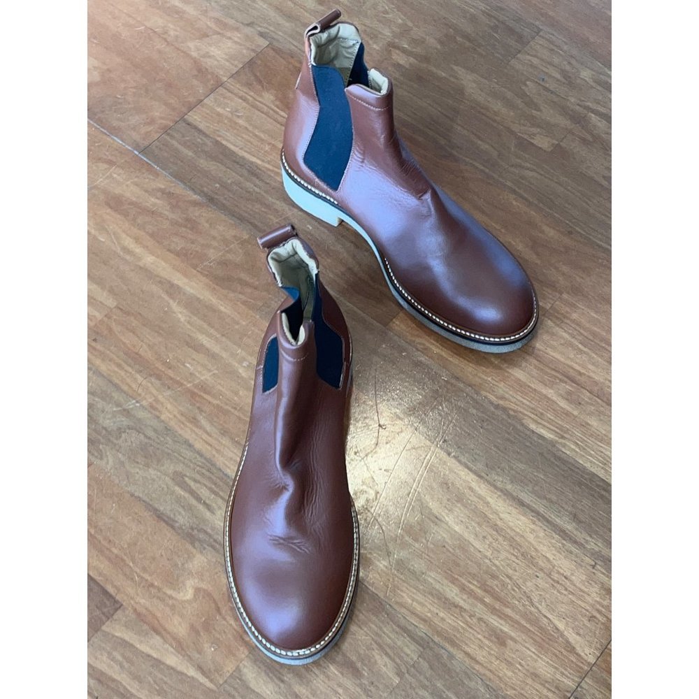 Everlane The Italian Leather Chelsea Boots in Tobacco New Womens Booties - Picture 7 of 13